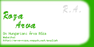 roza arva business card